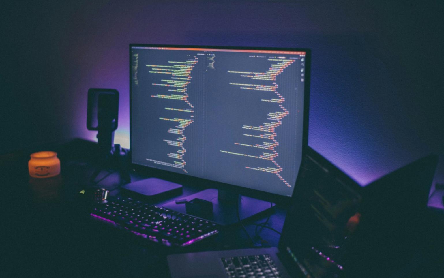 Collaborative workspace showing students working on real web development projects